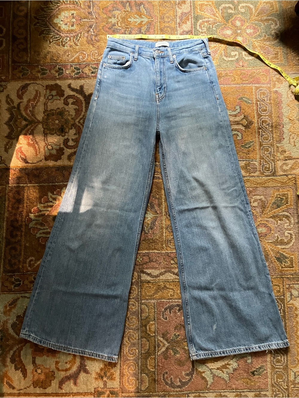 Zara Light Blue Wide-Leg Jeans